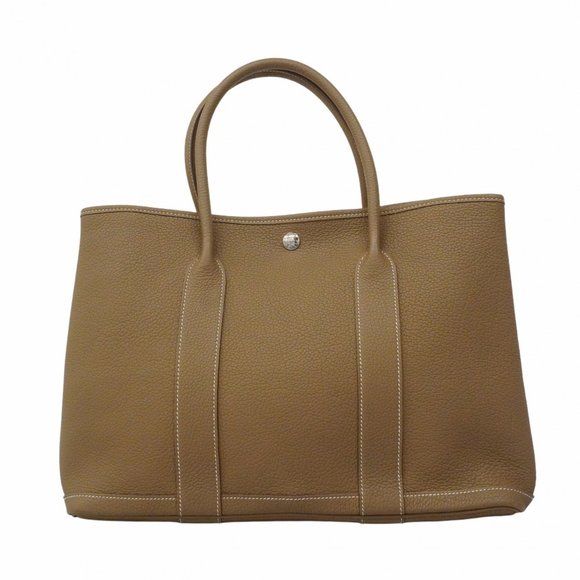 Hermes Tote Bag Garden PM Negonda Etoupe C Engraved Ladies - Picture 10 of 10